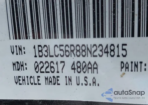 2008 Dodge Avenger Sxt из США, поврежденный, VIN 1B3LC56R88N234815